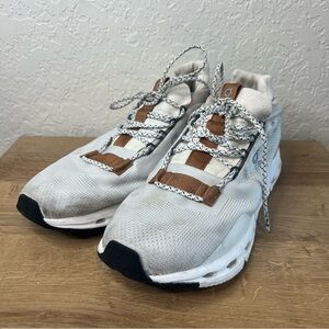 On Cloud Cloudnova Nova Mens 8.5 White Pearl Brown Lace Up Running Shoes